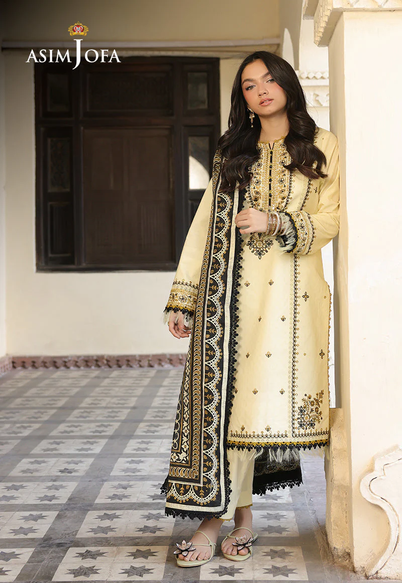 BrandsInn- 3PC LAWN EMBROIDERED SHIRT WITH MONARK PRINTED DUPATTA AND TROUSER-BIC-406