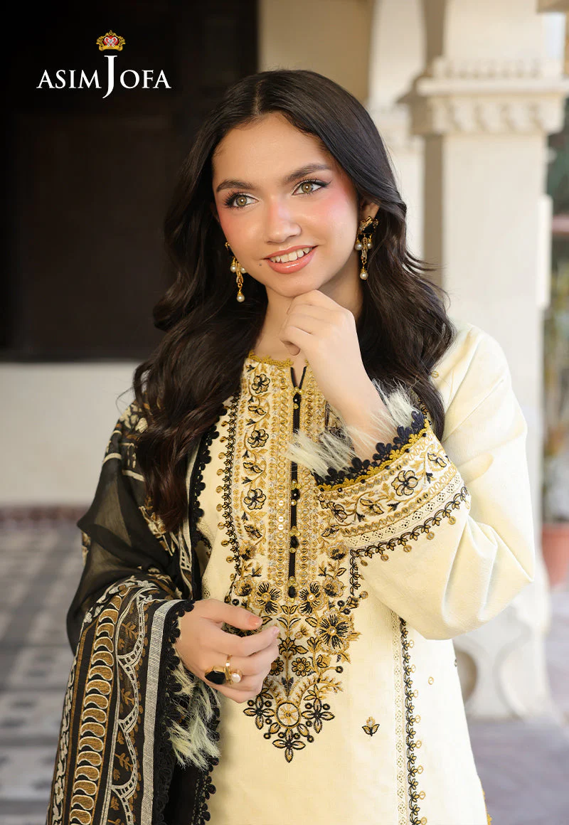 BrandsInn- 3PC LAWN EMBROIDERED SHIRT WITH MONARK PRINTED DUPATTA AND TROUSER-BIC-406