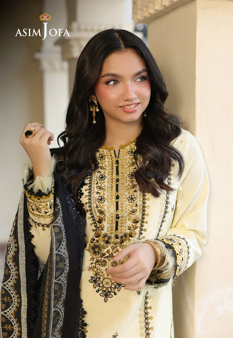 BrandsInn- 3PC LAWN EMBROIDERED SHIRT WITH MONARK PRINTED DUPATTA AND TROUSER-BIC-406