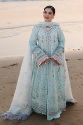 BrandsInn-3PC LAWN CHIKANKAARI EMBROIDERED SHIRT WITH KHAADI NET EMBROIDERED DUPATTA AND TROUSER-BI-4789