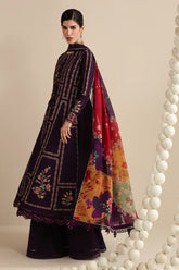 BrandsInn-3PC LAWN EMBROIDERED SHIRT WITH SILK PRINTED DUPATTA AND TROUSER-BI-4897