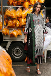 BrandsInn-3PC KHADDAR PRINTED SHIRT WITH KHADDAR PRINTED DUPATTA AND PRINT TROUSER-BI-