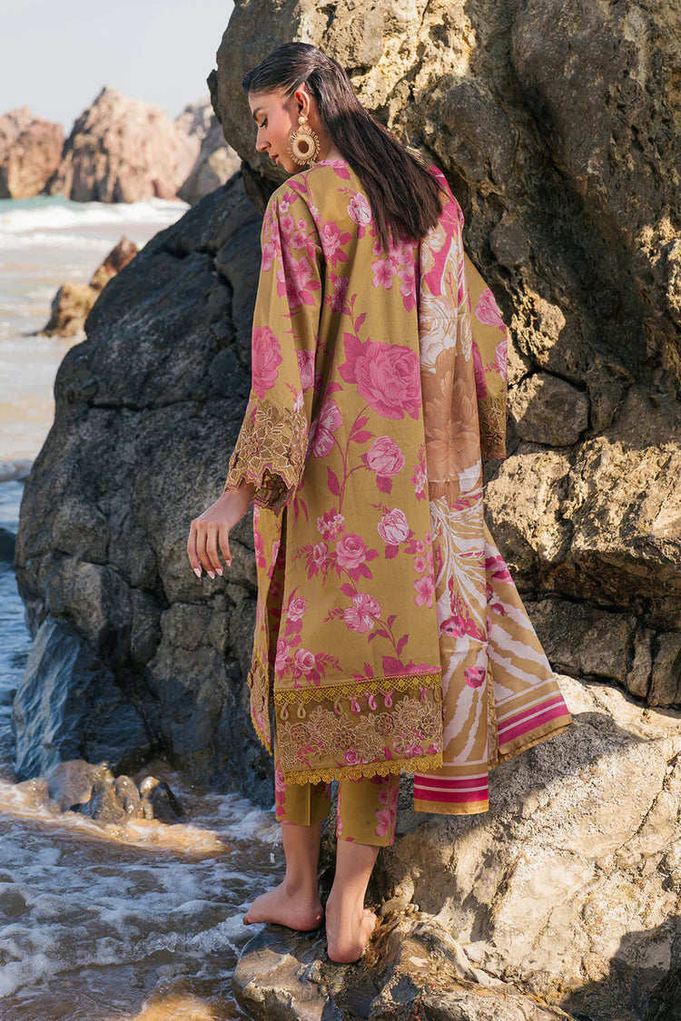 BrandsInn-3PC KHADDAR PRINTED EMB SHIRT WITH KHADDAR PRINTED DUPATTA AND PRINT TROUSER-BI-2622