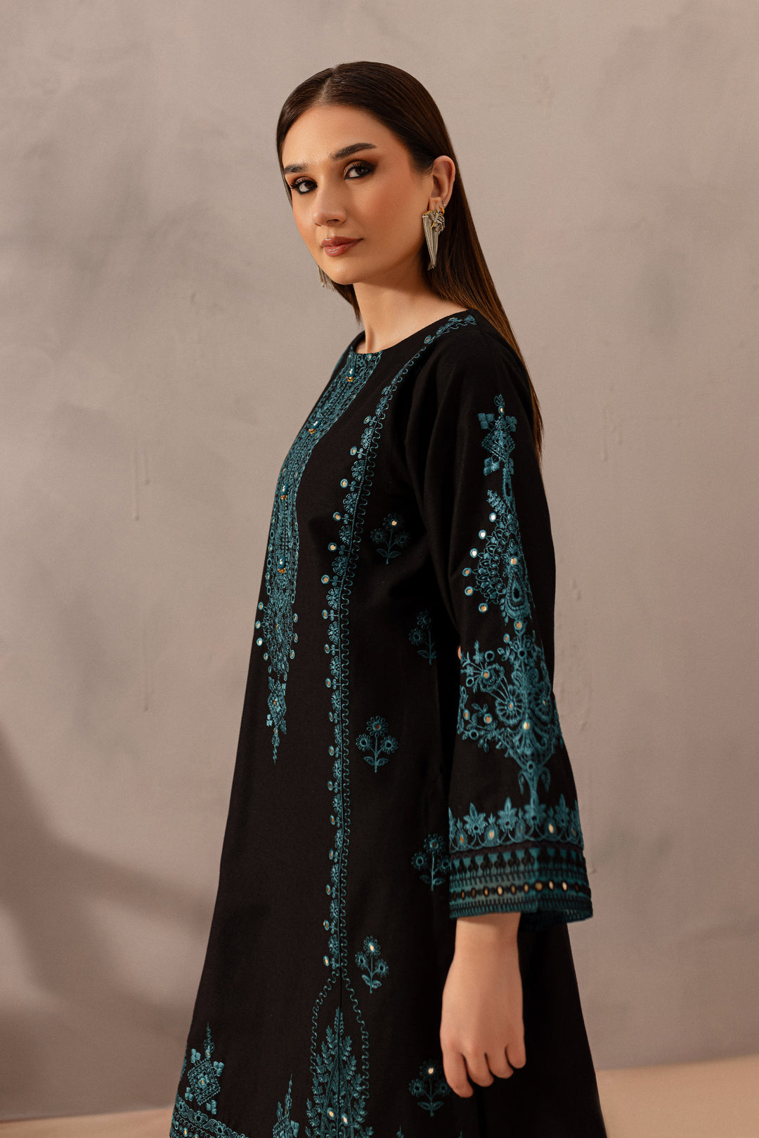 BrandsInn-2PC SEQUIN LAWN EMBROIDERED SHIRT WITH SEQUIN LAWN EMBROIDERED TROUSER-BI-154