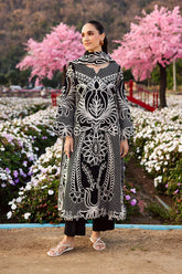BrandsInn-3PC LAWN EMBROIDERED SHIRT WITH ORGANZA EMB DUPATTA AND TROUSER-BI-4895
