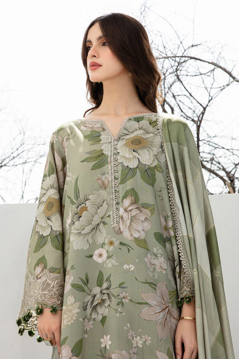 BrandsInn-3PC KHADDAR SHIRT WITH KHADDAR PRINT DUPATTA AND PRINT TROUSER-BI-306