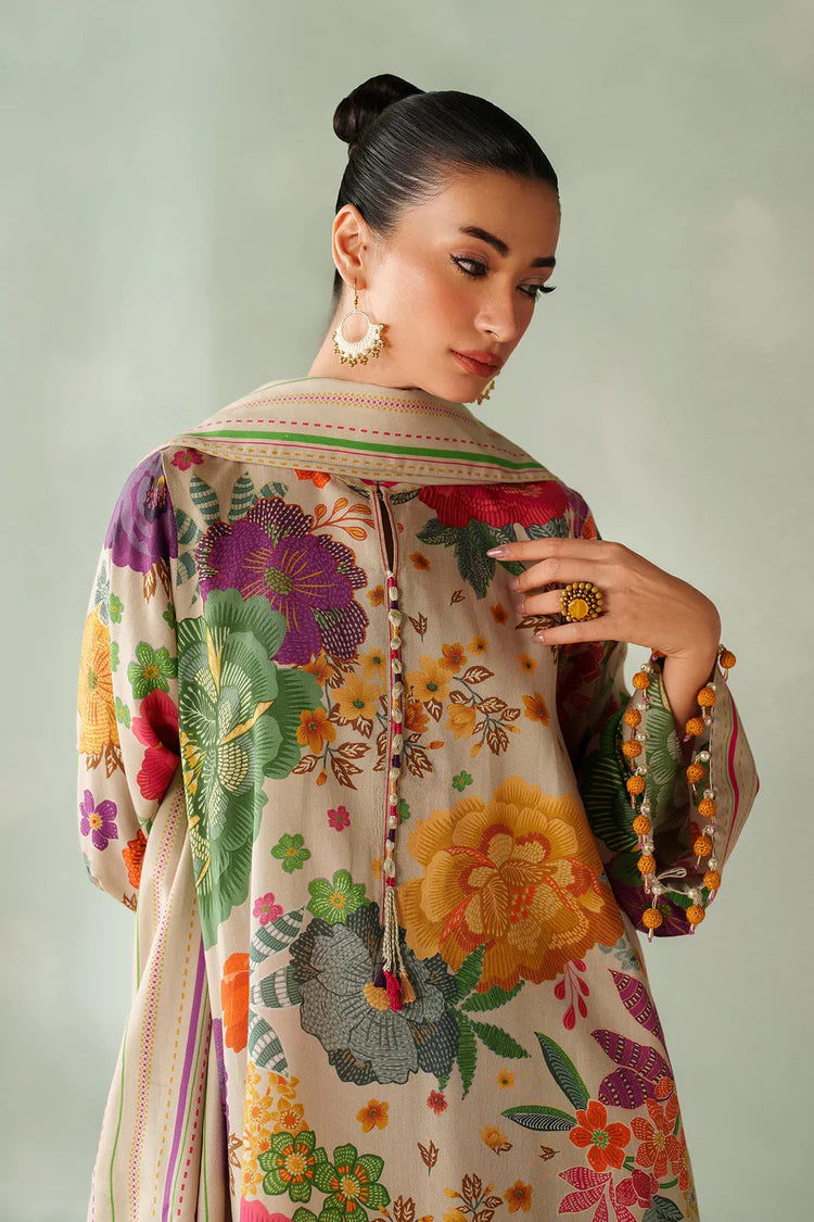 BrandsInn-3PC VISCOSE PRINTED SHIRT WITH VISCOSE PRINTED DUPATTA AND TROUSER-BI-2636