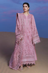 BrandsInn-3PC LAWN SEQUIN CHIKANKAARI EMBROIDERED SHIRT WITH KHADDI NET EMBROIDERED DUPATTA AND TROUSER-BI-4800
