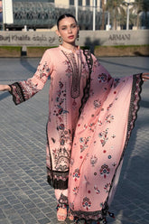 BRANDSINN-3PC KARANDI PRINTED EMBROIDERED SHIRT WITH KARANDI PRINTED EMB SHAWL & PRINTED TROUSER-BI-0126