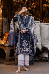 BrandsInn-3PC LAWN EMBROIDERED SHIRT WITH CHIFFOON PRINT DUPATTA AND EMB TROUSER-BI-4603