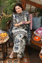 BrandsInn-3PC LAWN PRINTED EMB SHIRT WITH LAWN PRINTED DUPATTA AND PRINTED TROUSER-BI-2527