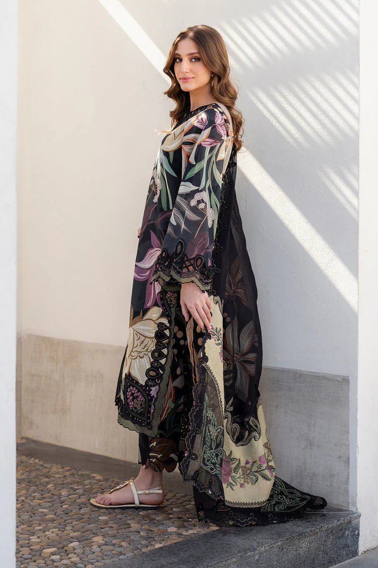 BrandsInn-3PC KHADDAR PRINTED EMB SHIRT WITH KHADDAR PRINTED EMB DUPATTA AND PRINTED TROUSER-BI-2624