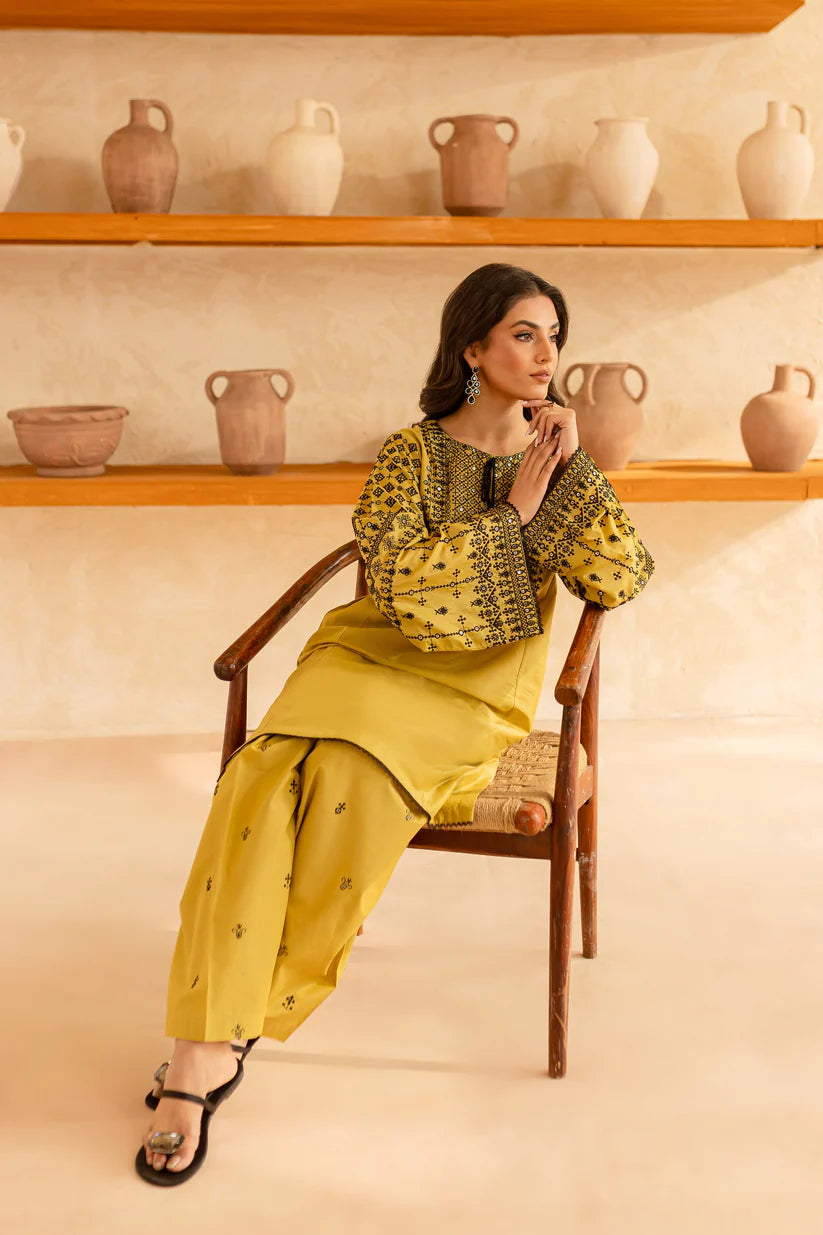 BrandsInn-2PC SEQUIN LAWN EMBROIDERED SHIRT WITH SEQUIN LAWN EMBROIDERED TROUSER-BI-266