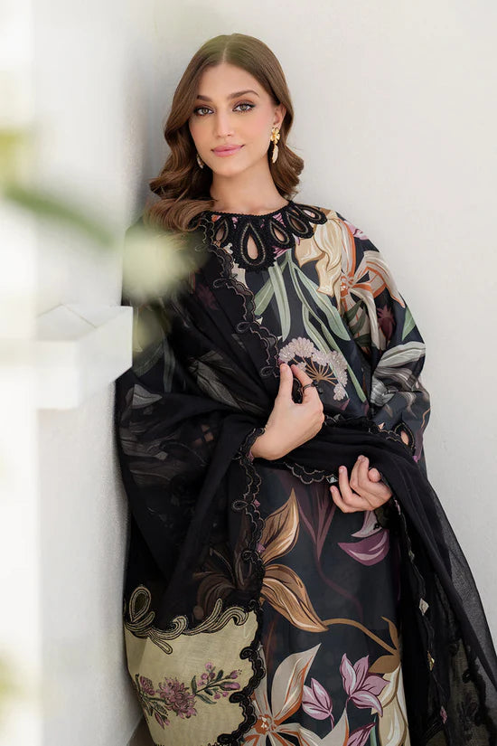 BrandsInn-3PC KHADDAR PRINTED EMB SHIRT WITH KHADDAR PRINTED EMB DUPATTA AND PRINTED TROUSER-BI-2624