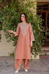 BrandsInn-2PIECE LAWN SEQUIN EMB SHIRT WITH LAWN EMB SLEEVES-BI-238