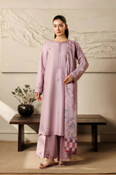 Brandsinn-3PIECE LAWN EMBROIDERED SHIRT WITH CHIFFON PRINTED DUPATTA AND TROUSER-BI-4868