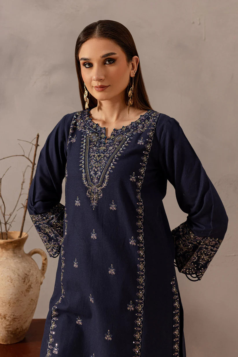 BrandsInn-2PC SEQUIN LAWN EMBROIDERED SHIRT WITH SEQUIN LAWN EMBROIDERED TROUSER-BI-270
