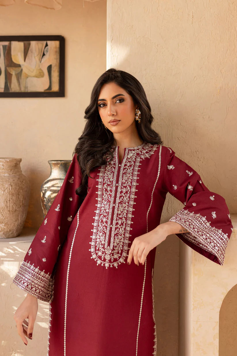 BrandsInn-2PC SEQUIN LAWN EMBROIDERED SHIRT WITH SEQUIN LAWN EMBROIDERED TROUSER-BI-371