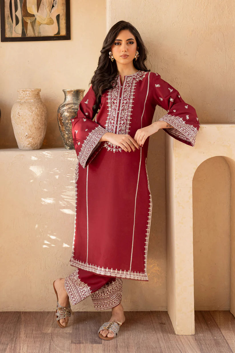 BrandsInn-2PC SEQUIN LAWN EMBROIDERED SHIRT WITH SEQUIN LAWN EMBROIDERED TROUSER-BI-371