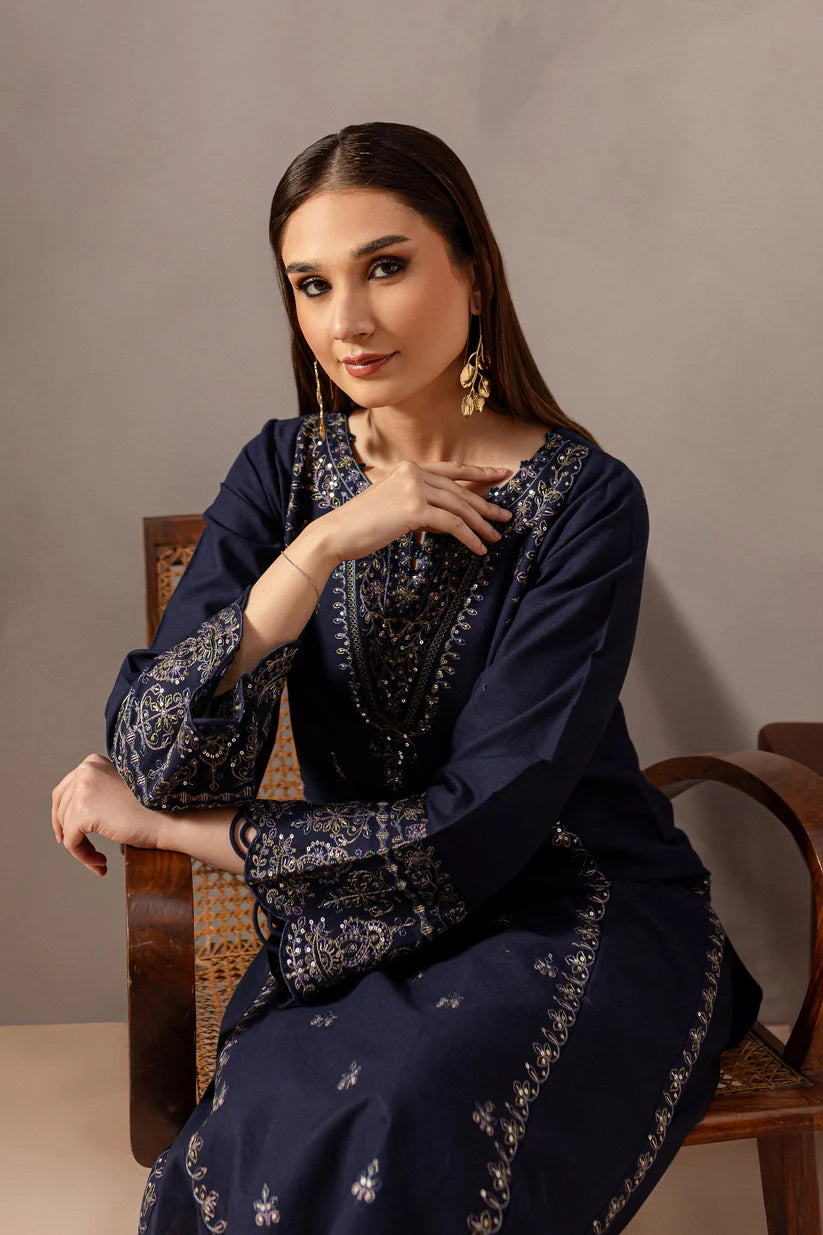 BrandsInn-2PC SEQUIN LAWN EMBROIDERED SHIRT WITH SEQUIN LAWN EMBROIDERED TROUSER-BI-270