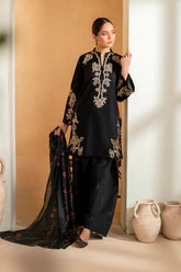 BrandsInn- 3PC LAWN EMBROIDERED SHIRT WITH CHIFFON PRINTED DUPATTA AND EMB TROUSER-BI-4513