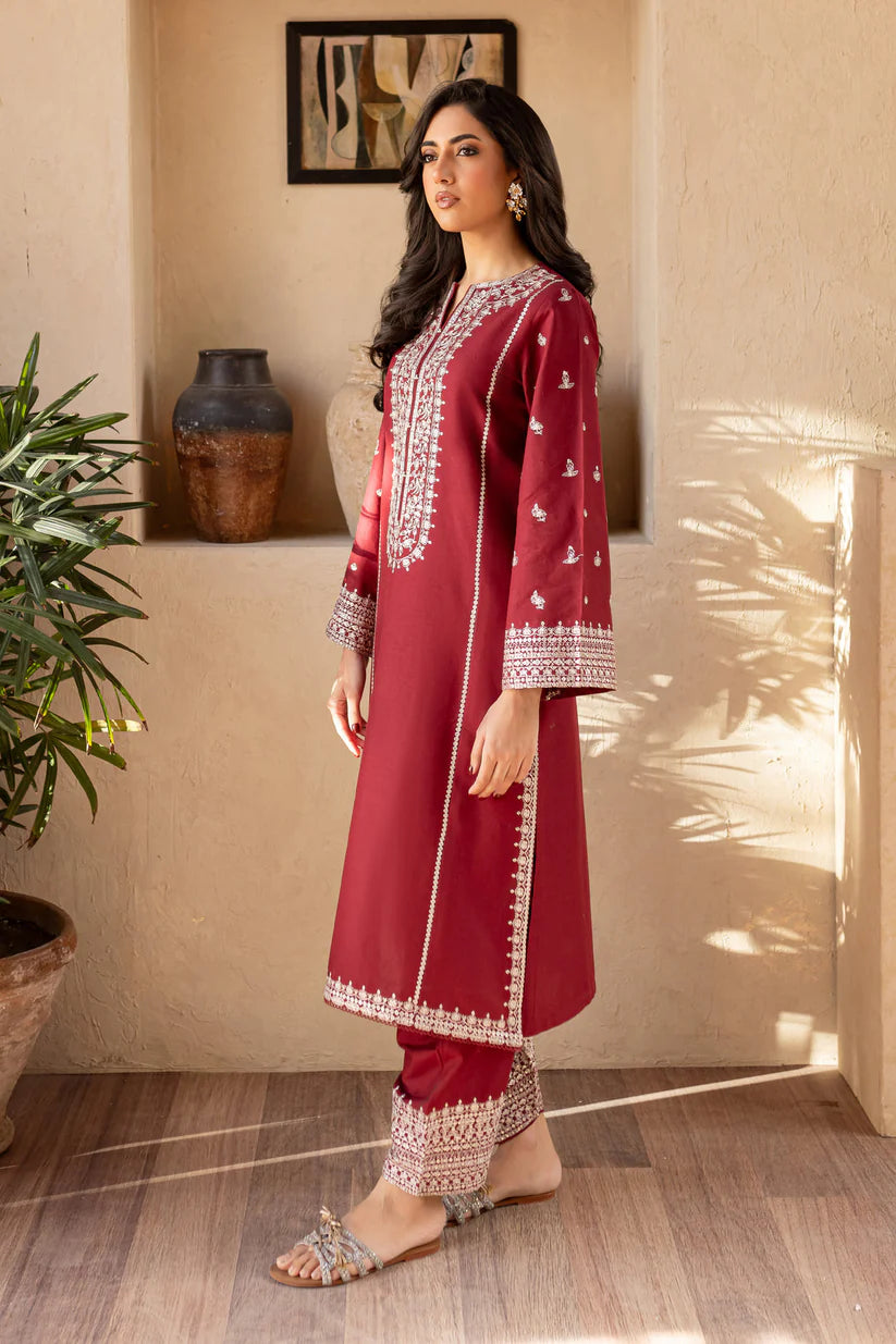 BrandsInn-2PC SEQUIN LAWN EMBROIDERED SHIRT WITH SEQUIN LAWN EMBROIDERED TROUSER-BI-371