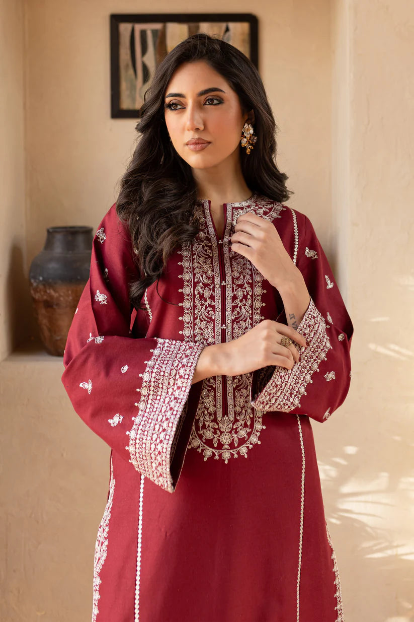 BrandsInn-2PC SEQUIN LAWN EMBROIDERED SHIRT WITH SEQUIN LAWN EMBROIDERED TROUSER-BI-371