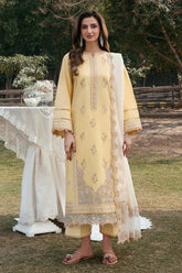 BrandsInn-3PC LAWN EMBROIDERED SHIRT WITH KHAADI NET EMBROIDERED DUPATTA AND TROUSER-BI-4832