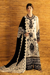 BrandsInn-3PC DHANAK EMBROIDERED SHIRT WITH DHANAK EMBROIDERED SHAWL AND TROUSER-BI-5278