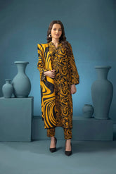 BrandsInn-3PC KHADDAR PRINTED SHIRT WITH KHADDAR PRINT DUPATTA AND PRINT TROUSER-BI-2617