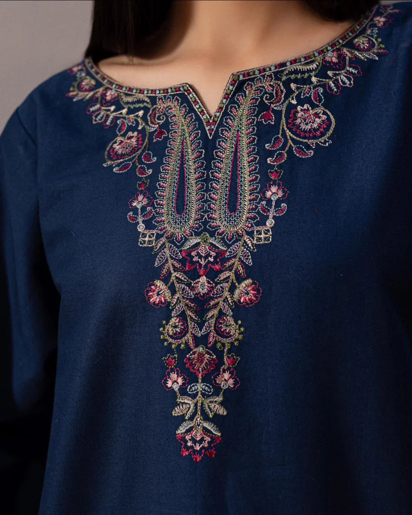 BrandsInn - 2PC LAWN EMBROIDERED SHIRT AND EMBROIDERED TROUSER -BI-423
