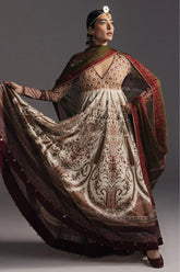 BrandsInn-3PC DIGITAL PRINTED FROCK WITH SILK PRINTED DUPATTA & DYED TROUSER-BI-068