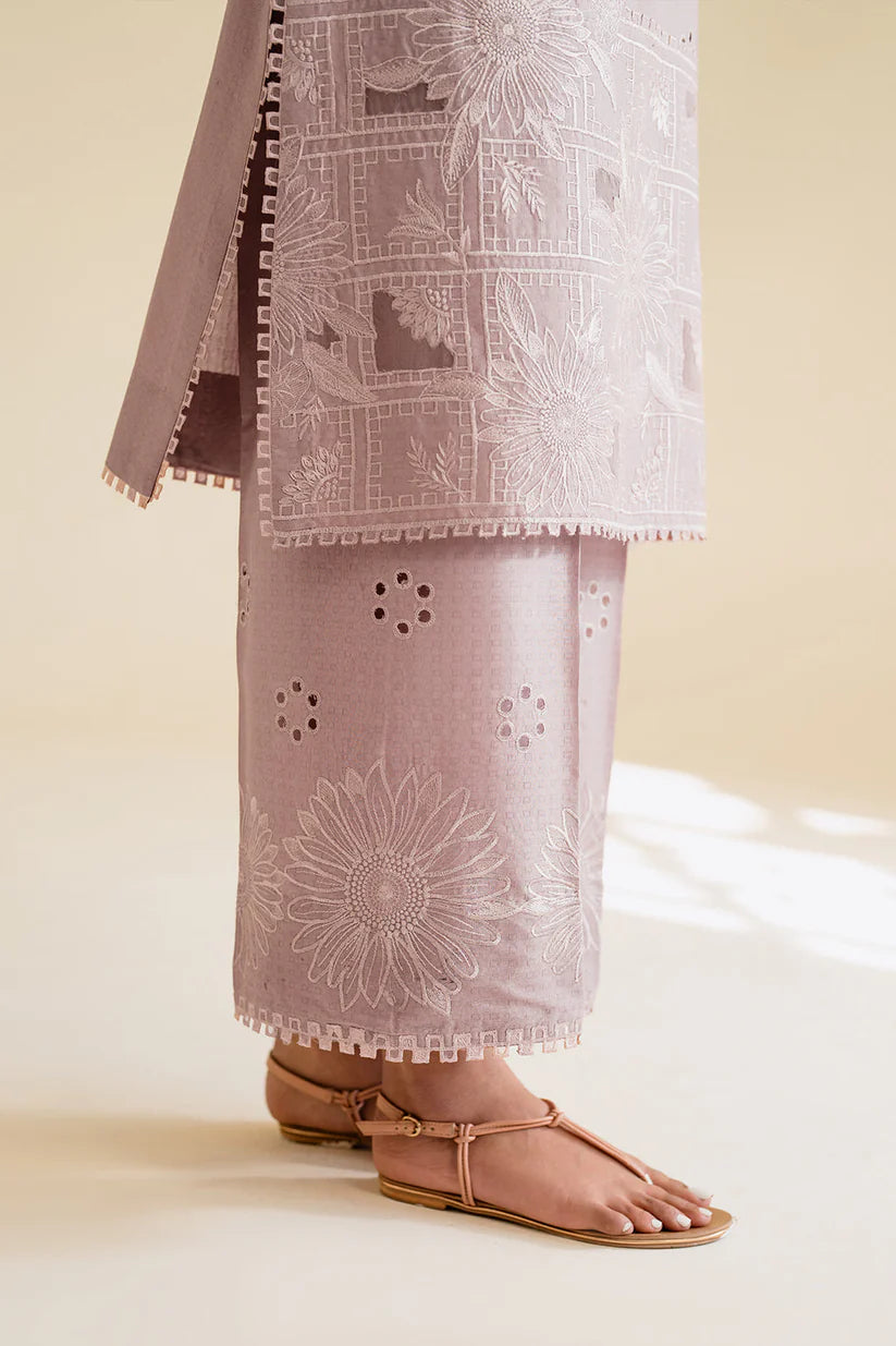 BrandsInn-3PC LAWN EMBROIDERED SHIRT WITH KHAADI NET DUPATTA & TROUSER-BI-377
