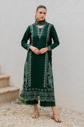 BrandsInn-3PC LAWN EMBROIDERED SHIRT WITH CHIFFON EMBROIDERED DUPATTA AND TROUSER-BI-4827