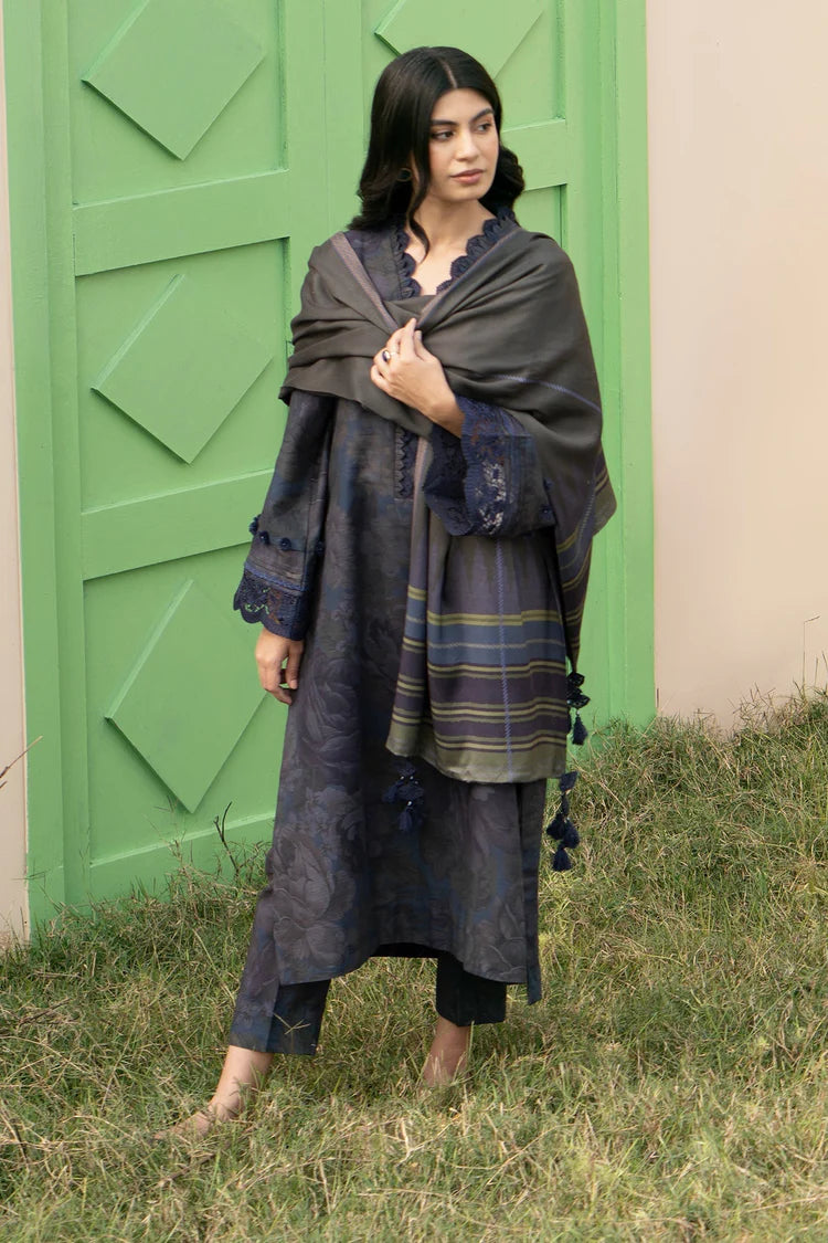 BrandsInn-3PC KHADDAR PRINTED SHIRT WITH KHADDAR PRINT DUPATTA AND PRINT TROUSER-BI-2631