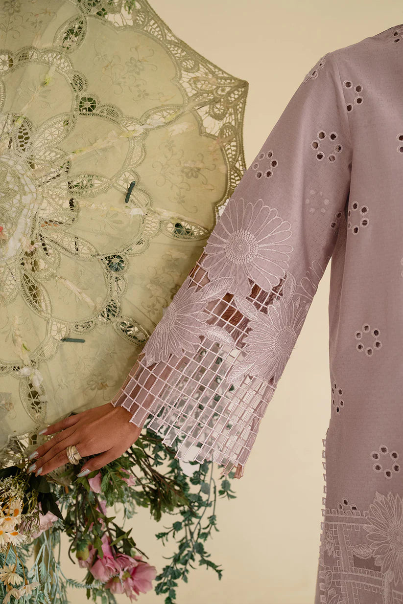 BrandsInn-3PC LAWN EMBROIDERED SHIRT WITH KHAADI NET DUPATTA & TROUSER-BI-377