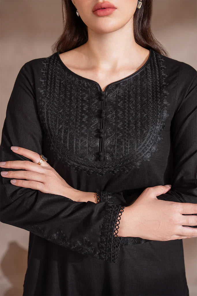 BrandsInn-3PC DHANAK EMBROIDERED SHIRT WITH DHANAK EMBROIDERED SHAWL & TROUSER-BI-4131