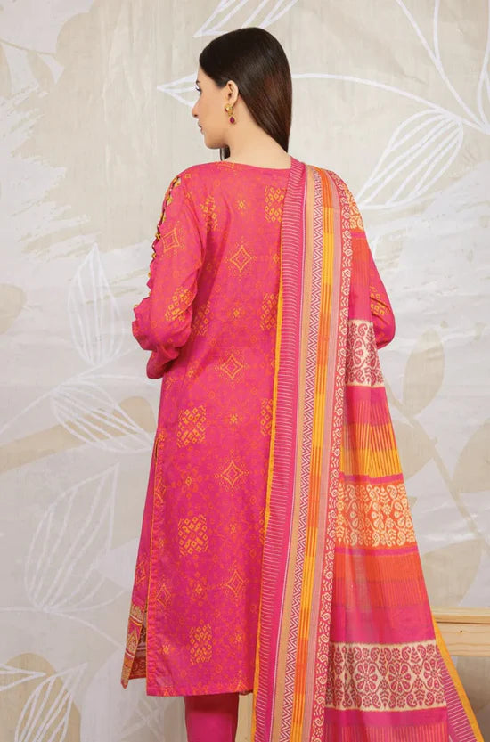 BrandsInn-3PC KHADDAR PRINTED EMB SHIRT WITH KHADDAR PRINT DUPATTA AND PRINT TROUSER-BI-2618