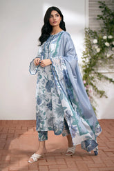 BrandsInn-3PC KARANDI PRINTED SHIRT WITH KARANDI PRINTED DUPATTA AND TROUSER-BI-2574