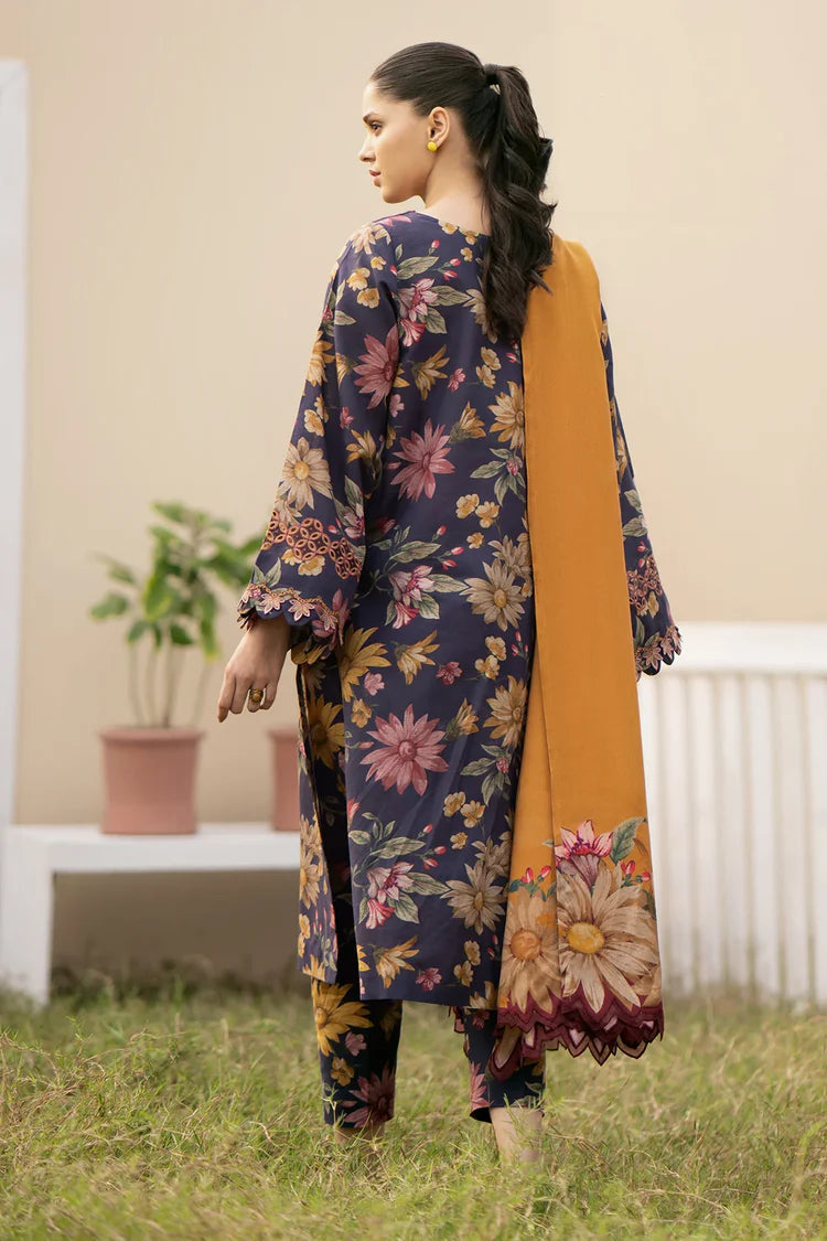 BrandsInn-3PC KHADDAR PRINTED SHIRT WITH KHADDAR PRINT DUPATTA AND PRINT TROUSER-BI-2630