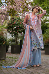 BrandsInn-3PC KARANDI PRINTED EMBROIDERED SHIRT WITH KARANDI PRINTED DUPATTA AND TROUSER-BI-2565