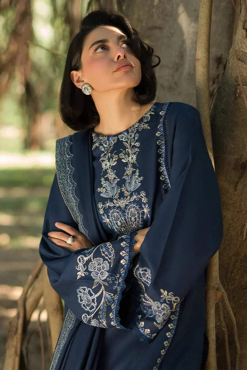 BrandsInn- 3PC LAWN EMBROIDERED SHIRT WITH CHIFFON EMBROIDERED DUPATTA AND TROUSER-BIC-408