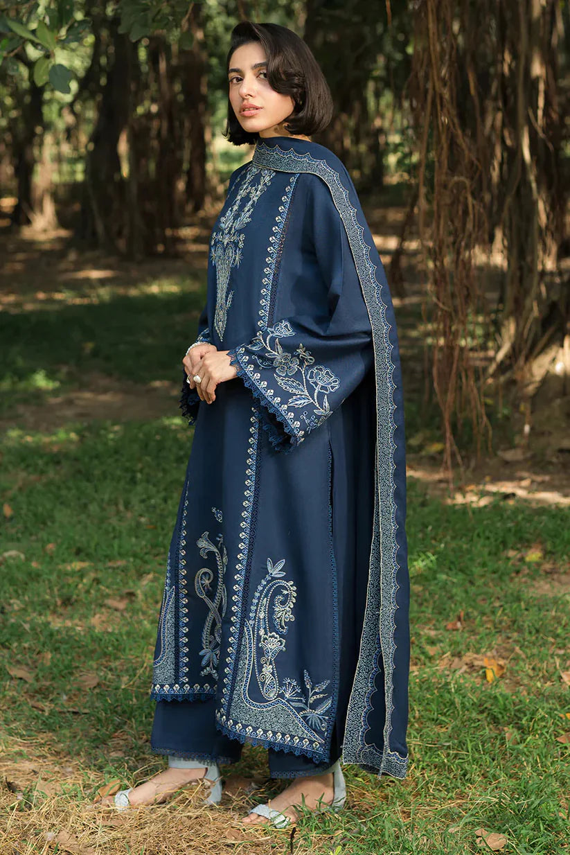 BrandsInn- 3PC LAWN EMBROIDERED SHIRT WITH CHIFFON EMBROIDERED DUPATTA AND TROUSER-BIC-408