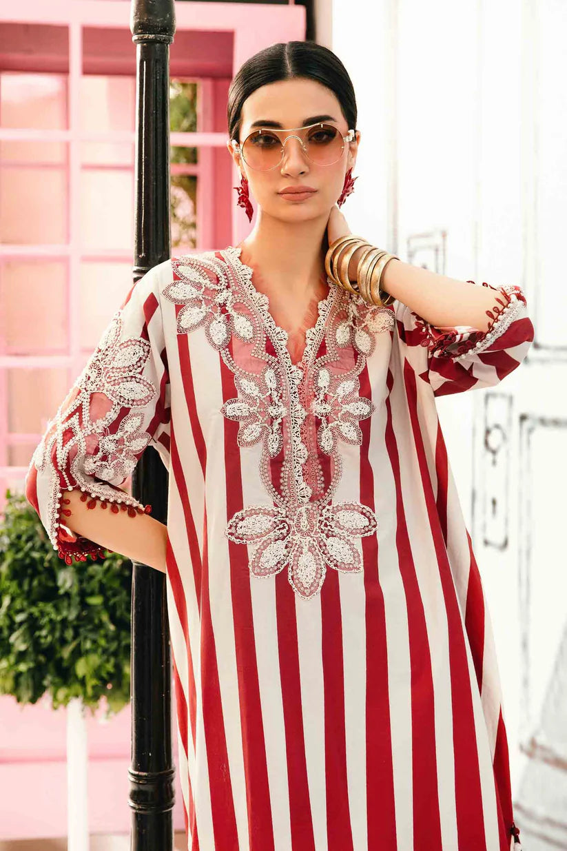 BrandsInn-3PC LAWN EMBROIDERED PRINTED SHIRT WITH CHIFFON PRINT DUPATTA AND PRINT TROUSER-BI-334