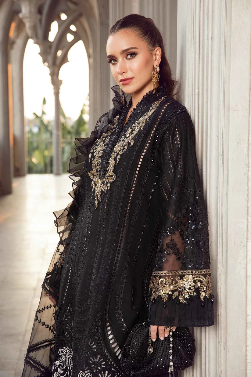 BrandsInn- LAWN 3PC EMBROIDERED SHIRT WITH ORGANZA EMBROIDERED DUPATTA WITH TROUSER-BI-434