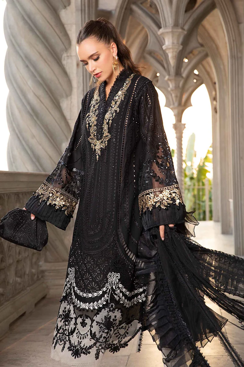 BrandsInn- LAWN 3PC EMBROIDERED SHIRT WITH ORGANZA EMBROIDERED DUPATTA WITH TROUSER-BI-434