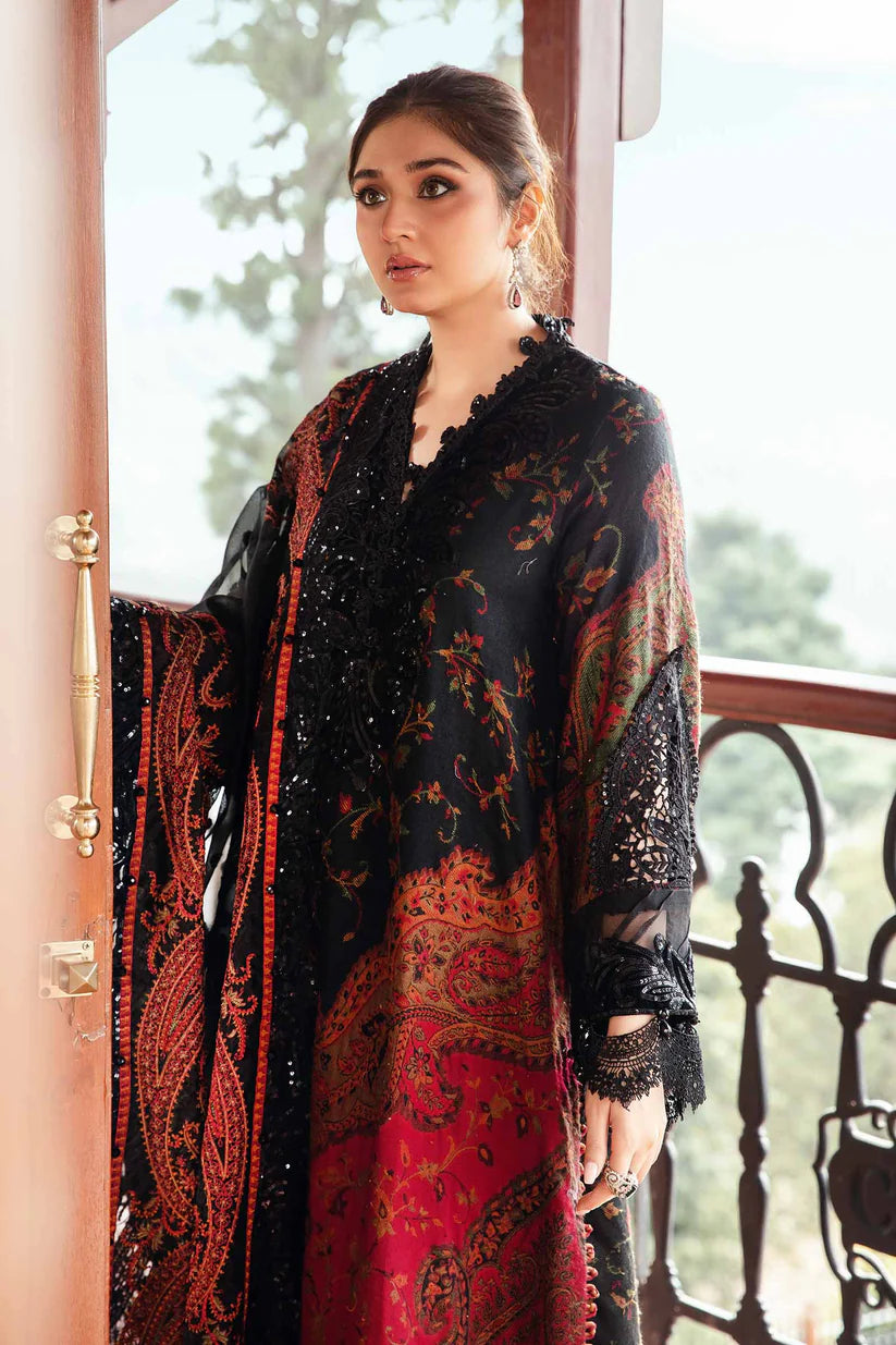 BrandsInn-3PC LAWN PRINTED EMB SHIRT WITH CHIFFON PRINT DUPATTA AND PRINT TROUSER-BI-421
