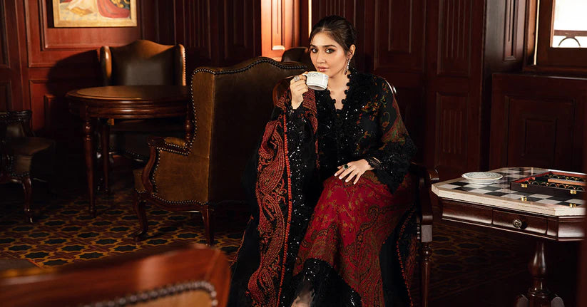 BrandsInn-3PC LAWN PRINTED EMB SHIRT WITH CHIFFON PRINT DUPATTA AND PRINT TROUSER-BI-421