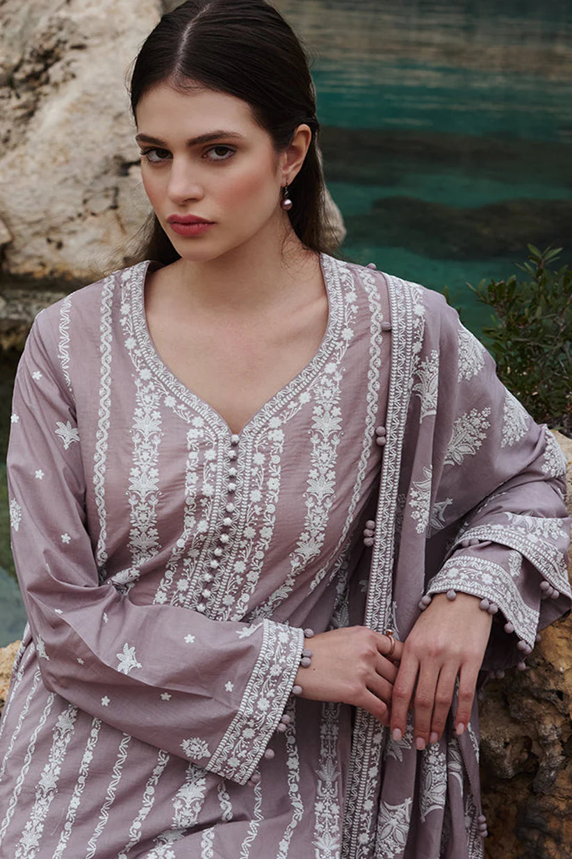BrandsInn-3PC LAWN EMBROIDERED WITH LAWN HEAVY EMBROIDERED READY TO WEAR DUPATTA-BI-299