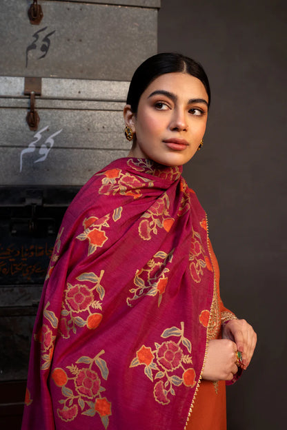 BrandsInn.3PC LAWN EMBROIDERED SHIRT WITH MONARK PRINT DUPATTA AND TROUSER-BI-157